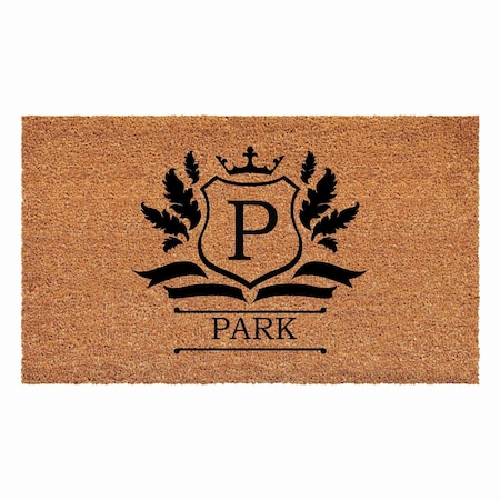 Calloway Mills Monogram Door Mat, Black, Natural, 30 in W x 48 in L 108243048P